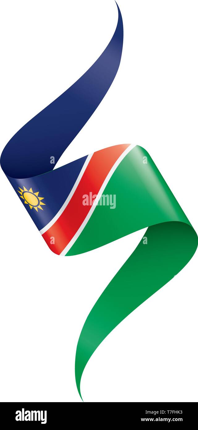 Namibia flag, vector illustration on a white background Stock Vector ...