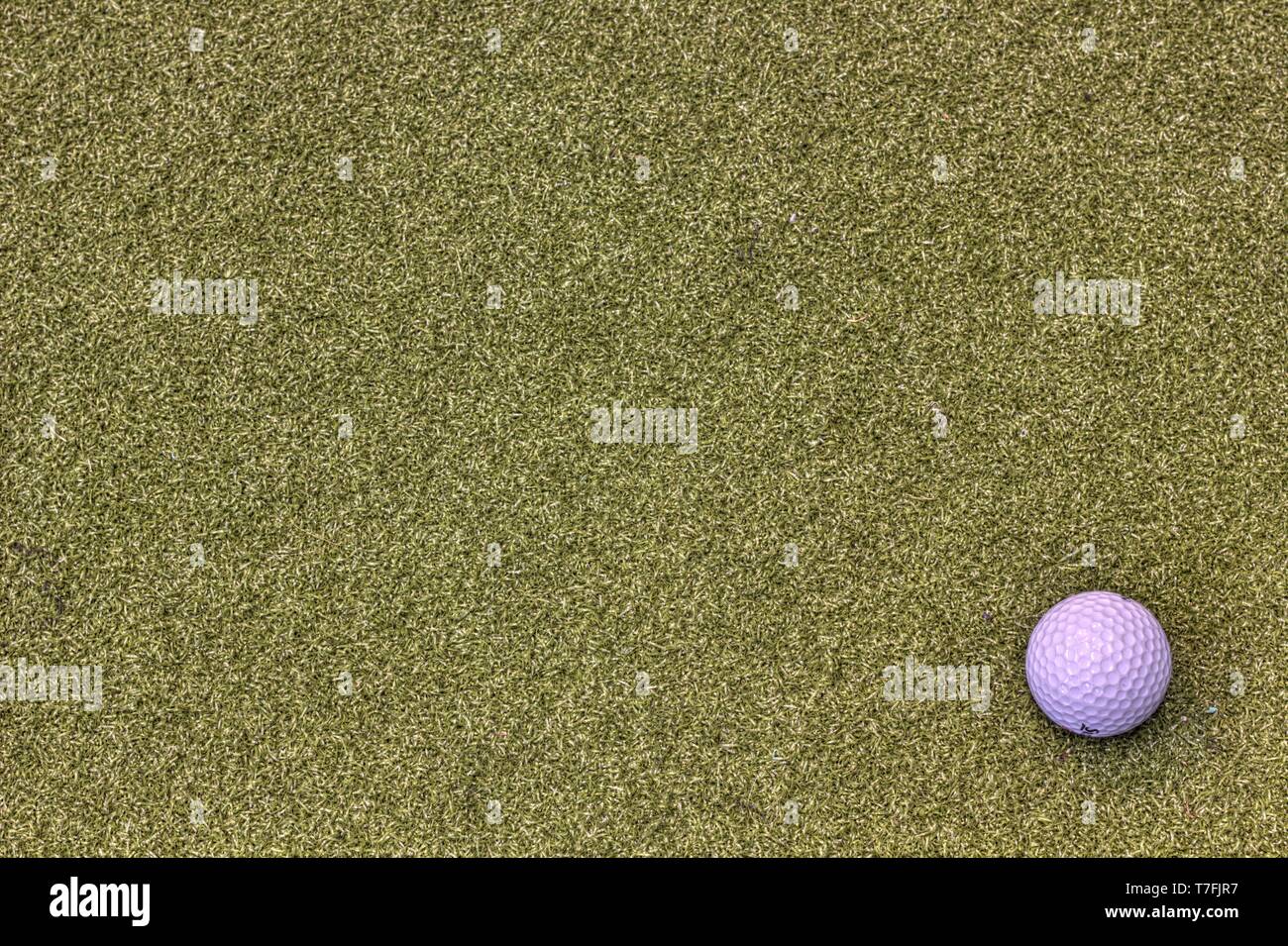 Golf ball on green Stock Photo Alamy