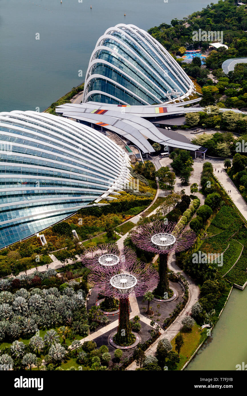 Gardens By The Bay Singapore Aerial High Resolution Stock Photography ...