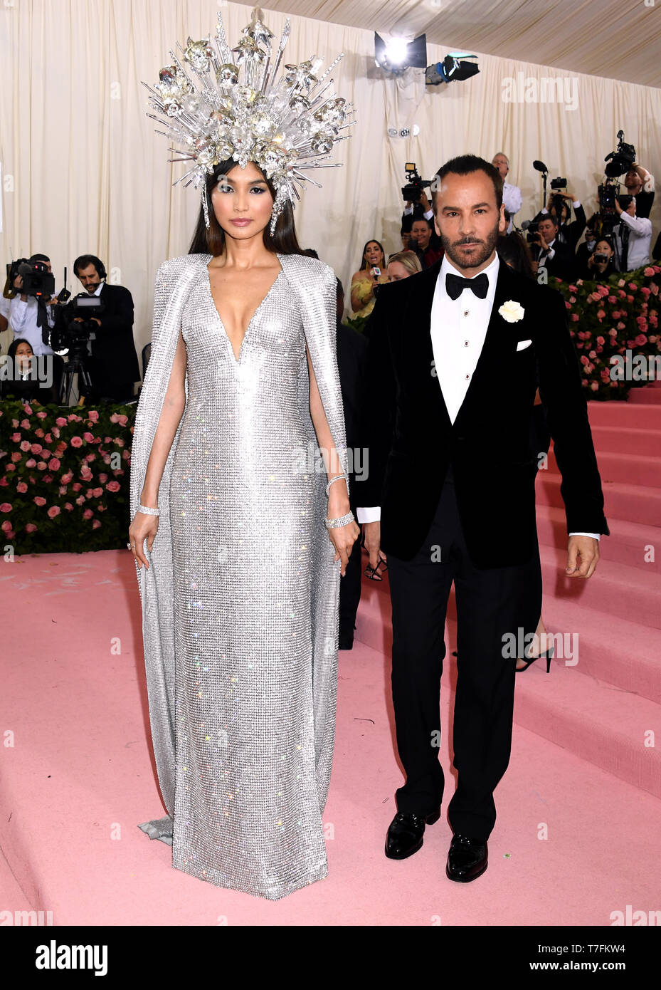 Gemma Chan and Tom Ford attending the Metropolitan Museum of Art Costume Institute Benefit Gala 2019 in New York, USA. Stock Photo