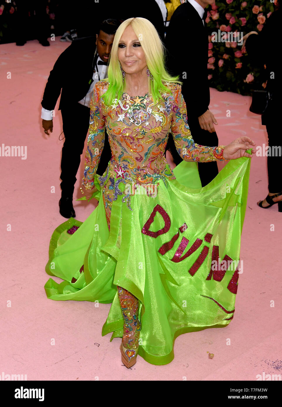 Donatella Versace attending the Metropolitan Museum of Art Costume  Institute Benefit Gala 2019 in New York, USA Stock Photo - Alamy