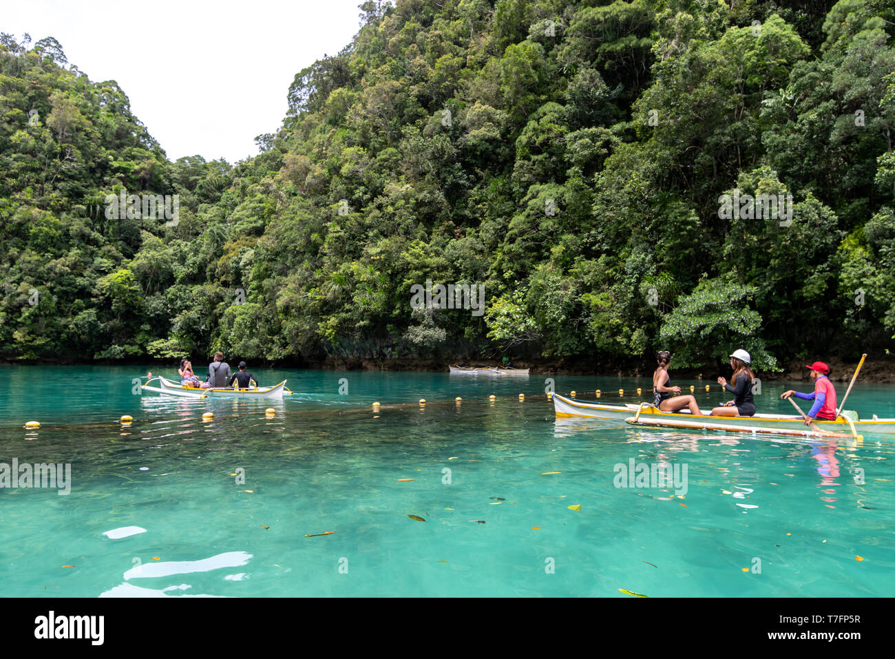 Apr 29, 2019 Tourists on a boat to tour in the Socorro, Surigao del Norte, Philippines Stock Photo