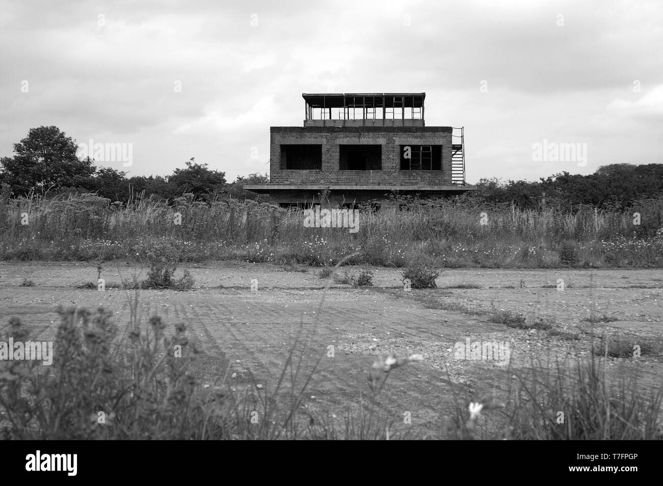RAF Colby Grange, watch office, ww2 control tower Stock Photo