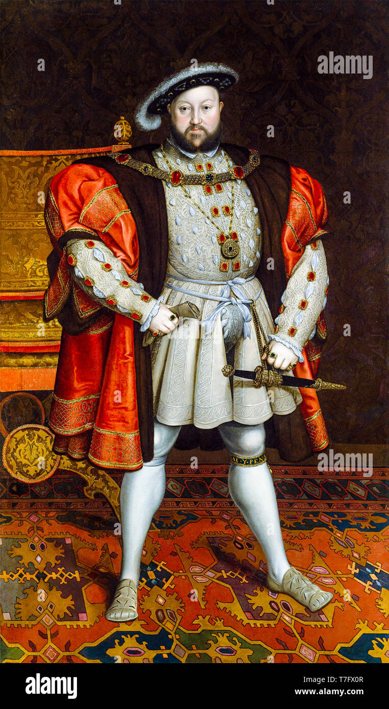 The Ditchley Portrait of Henry VIII (1491-1547), English School, After Hans Holbein, c. 1600 Stock Photo