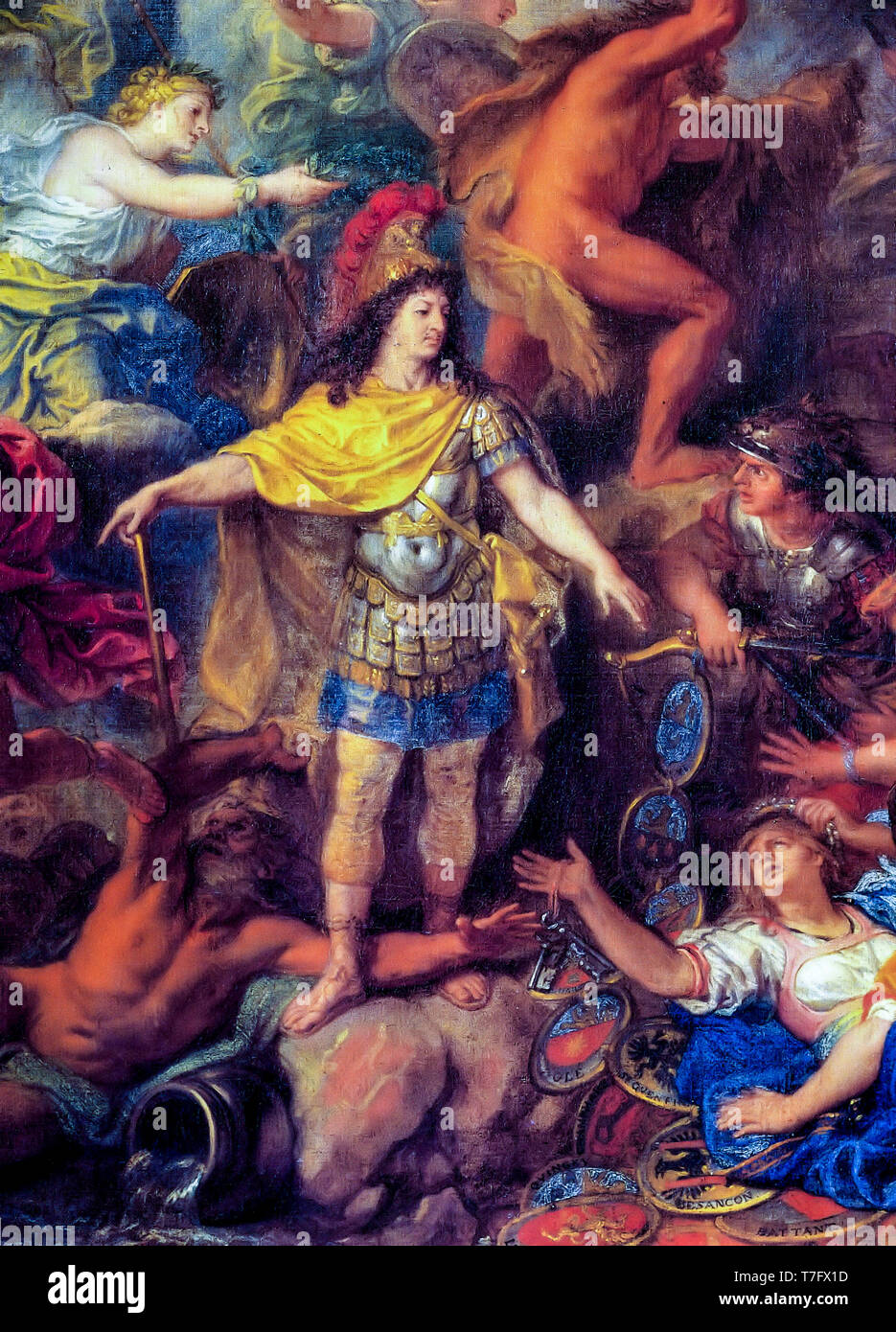 Louis XIV painted as Alexander the Great by Charles Le Brun, 17th Century (before 1690) Stock Photo