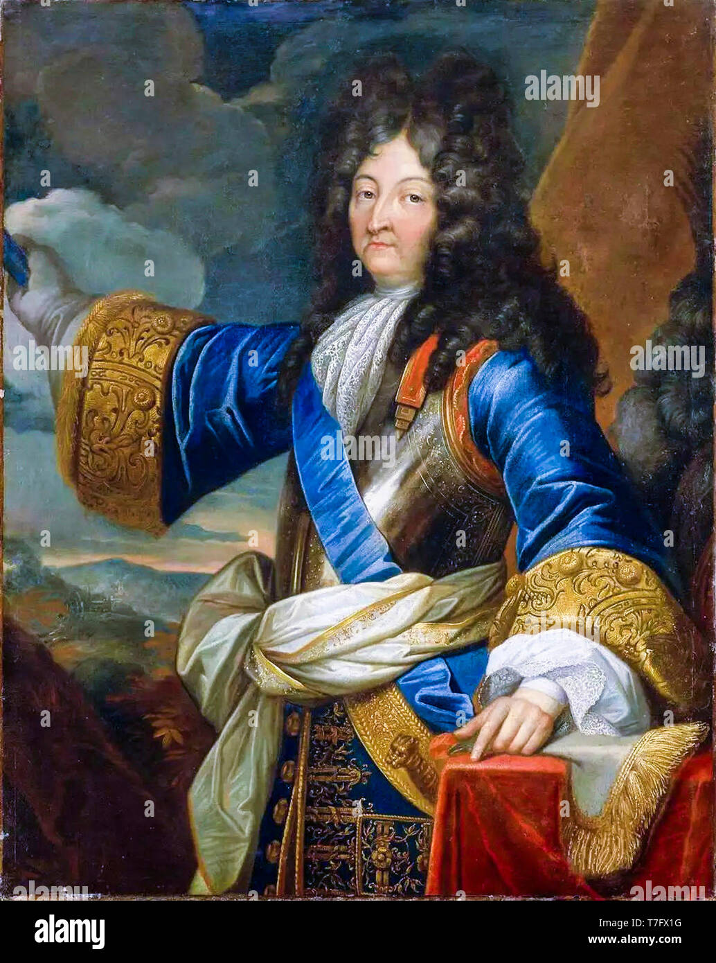 Portrait of Louis XIV of France (1638-1715), French School, 17th Century Stock Photo