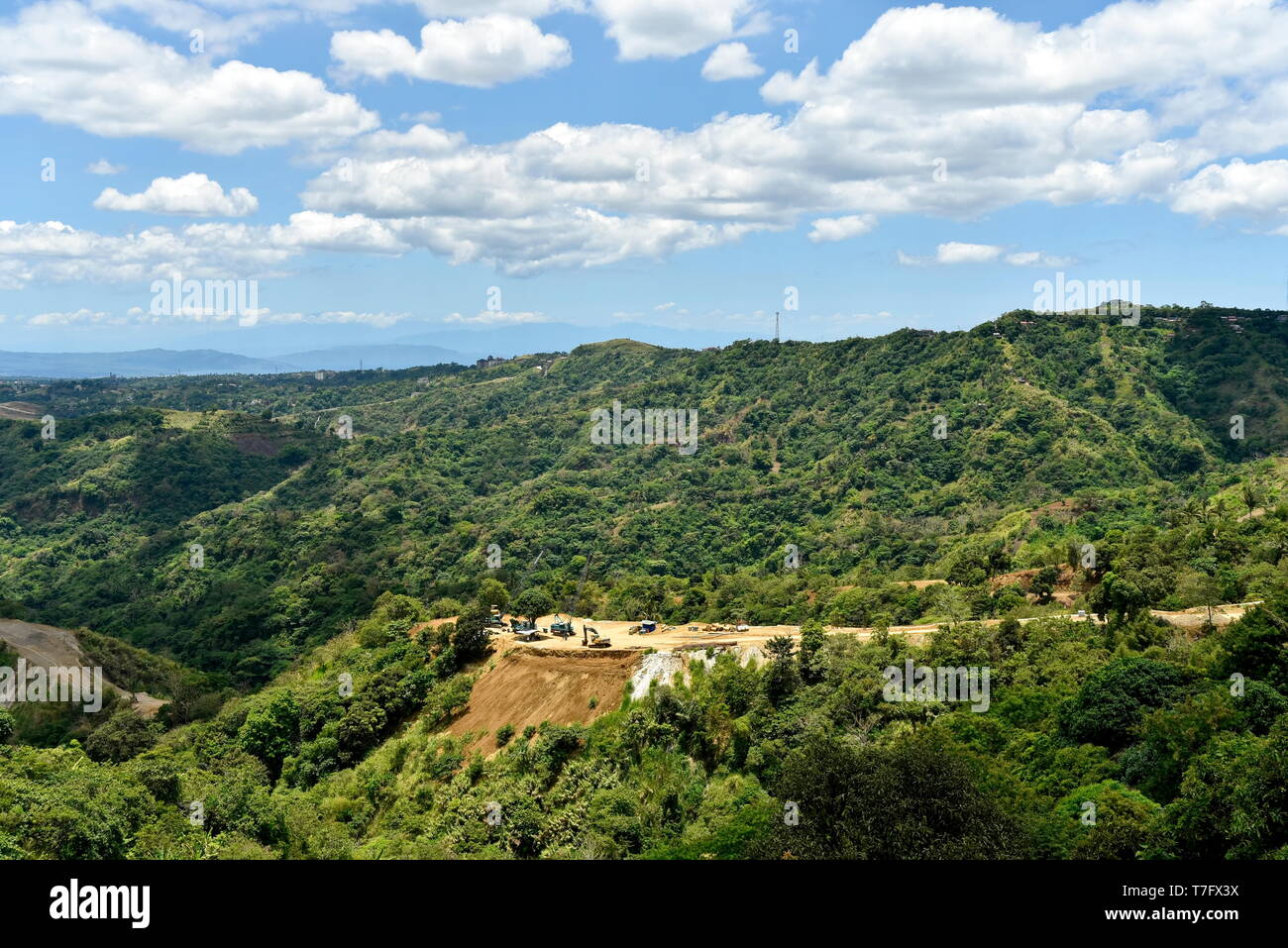 skyline view around Tagaytay city Hightland at the day, Philippines Stock Photo