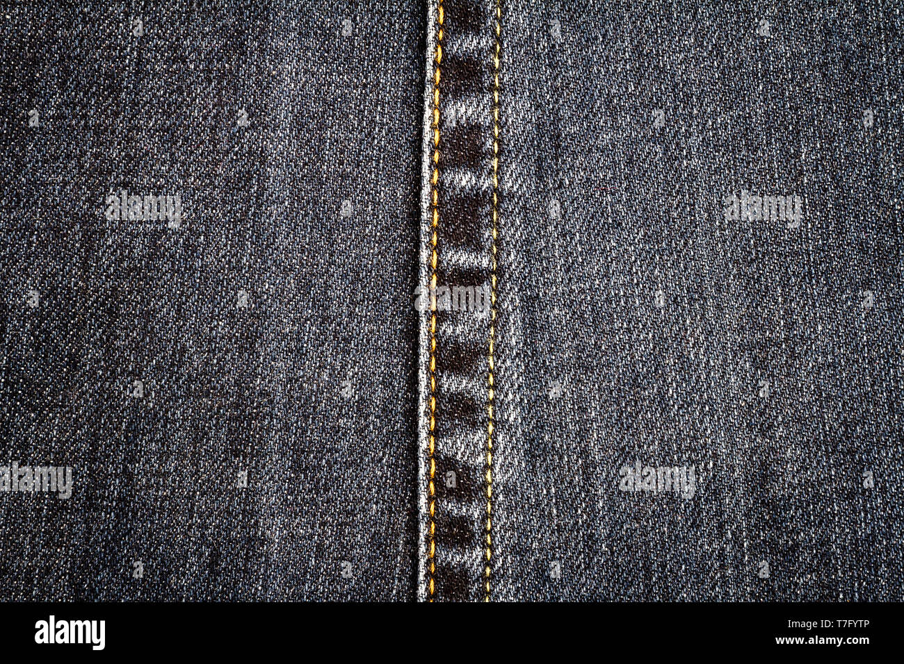 Black jeans texture. Denim jeans fabric background with a seam Stock ...