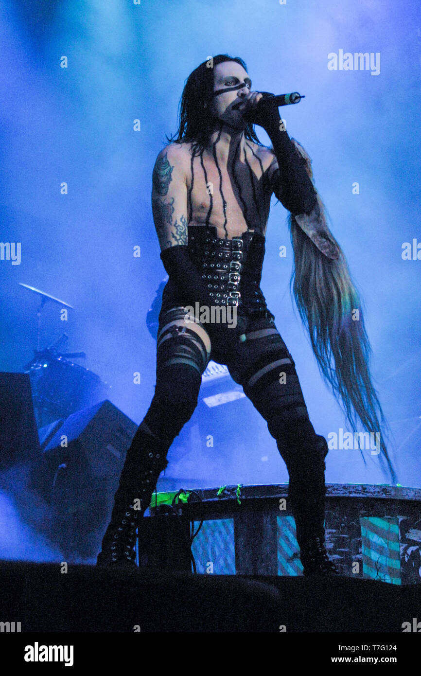 Marilyn Manson at the Leeds Festival 2001, England, United Kingdom. Stock Photo