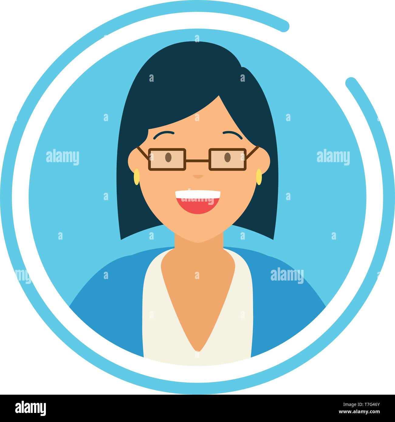 woman portrait round icon Stock Vector Image & Art - Alamy