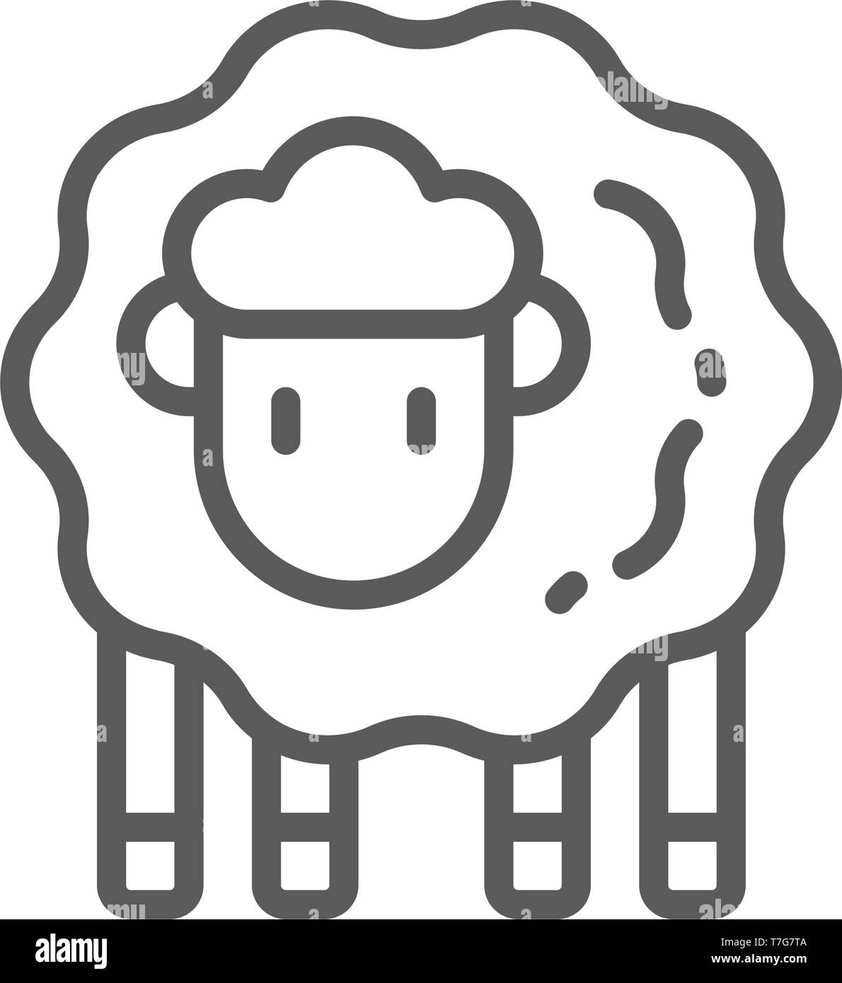 Cute sheep icon Black and White Stock Photos & Images - Alamy