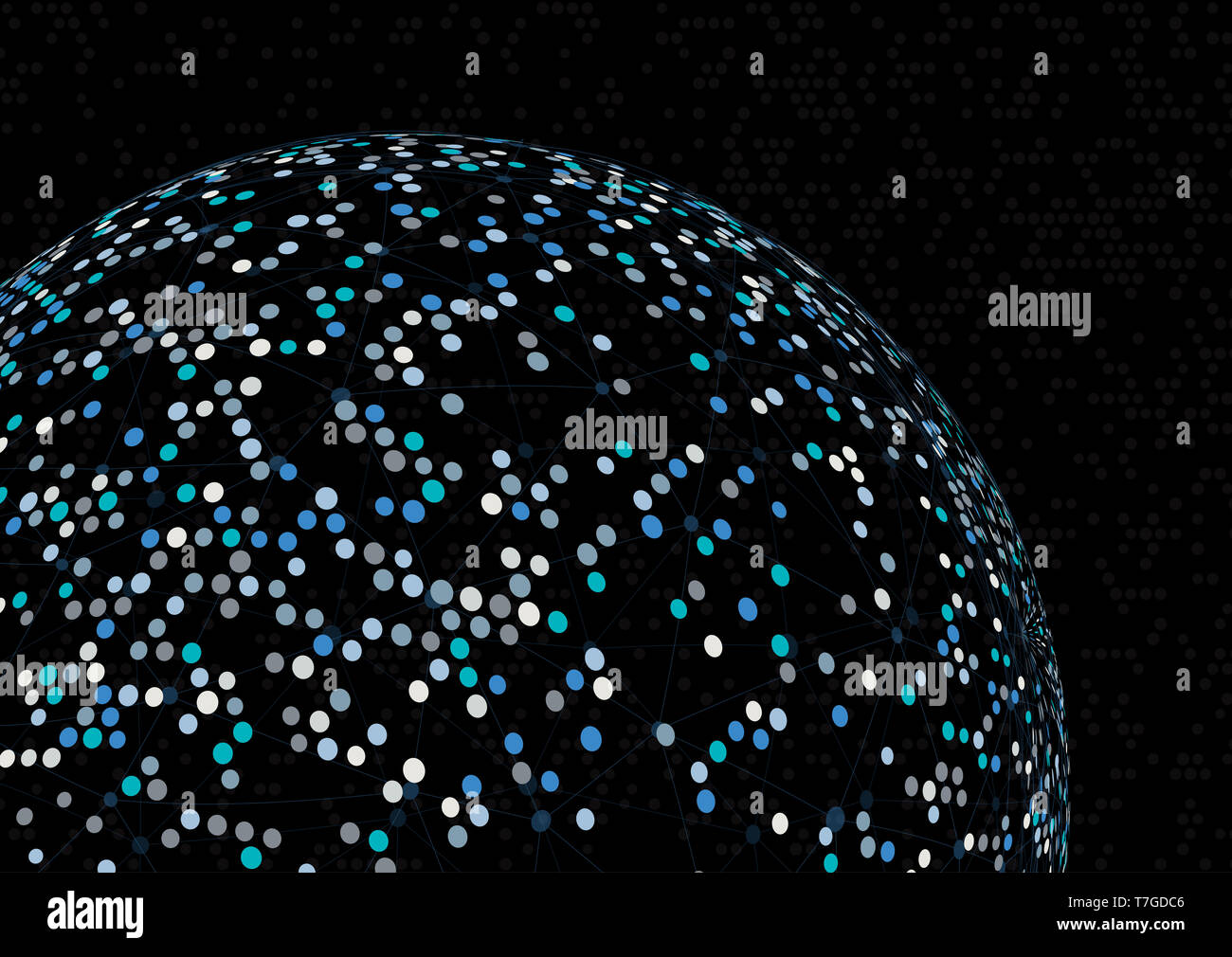 abstract sphere background with connecting lines and dots Stock Photo ...