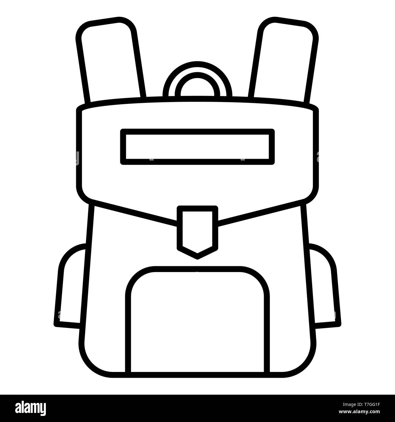Bag Icon, Vector Illustration, Education Outline Stock Photo