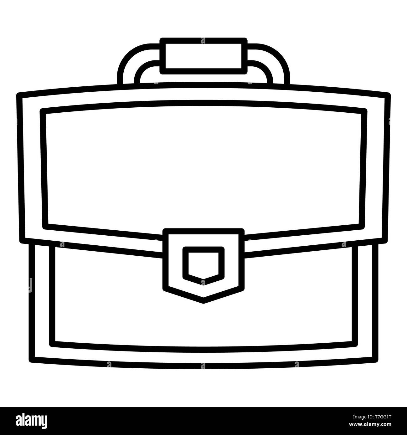 Suitcase Icon, Vector Illustration, Education Outline Stock Photo