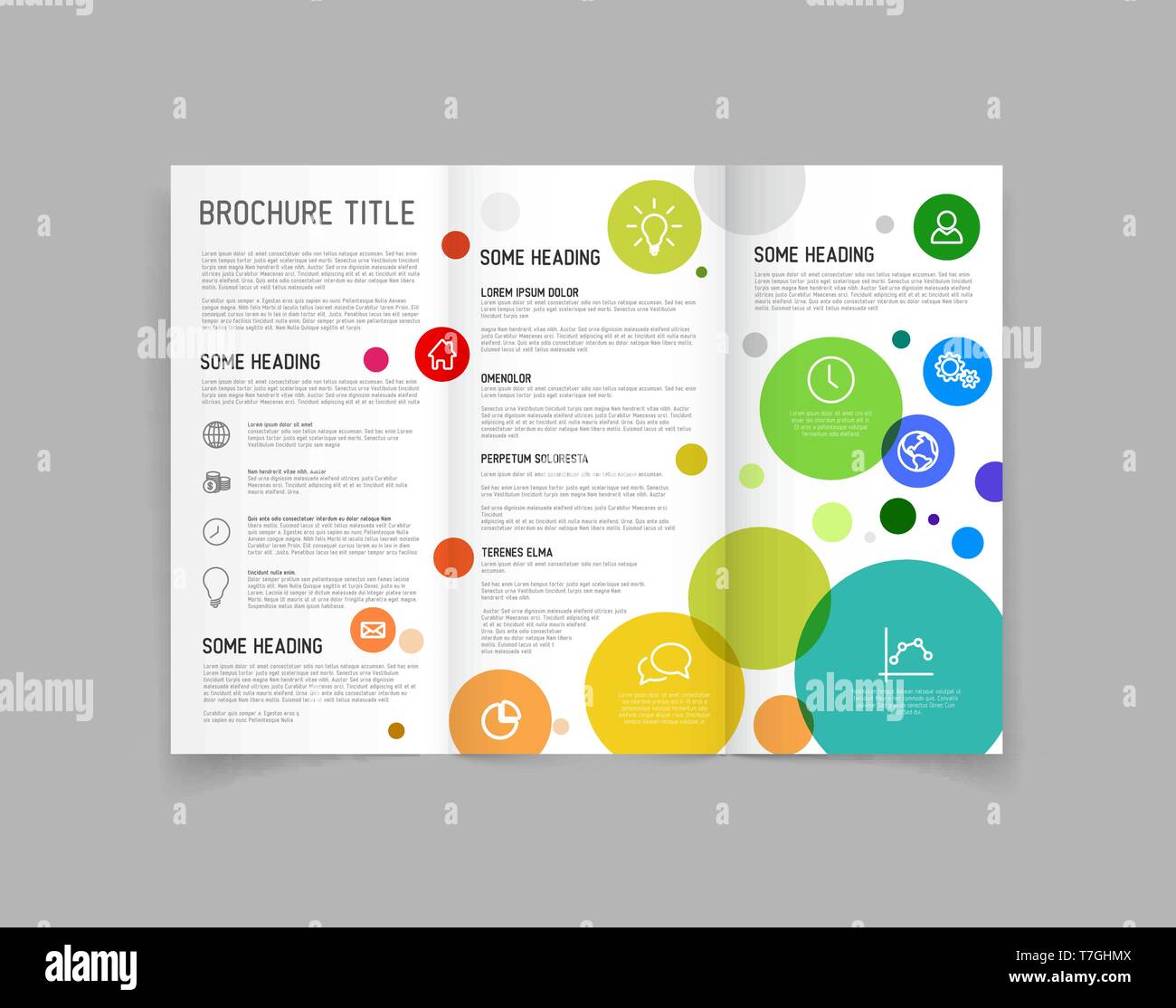 modern vector three fold brochure leaflet flyer design three folded brochure template