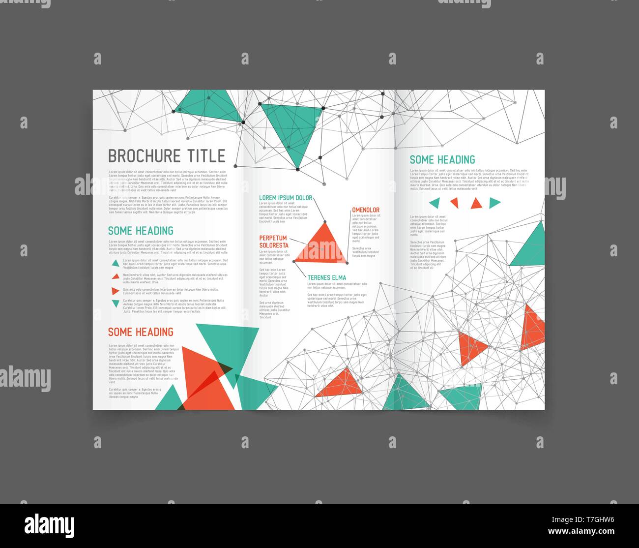 Modern Vector three fold brochure / leaflet / flyer design template