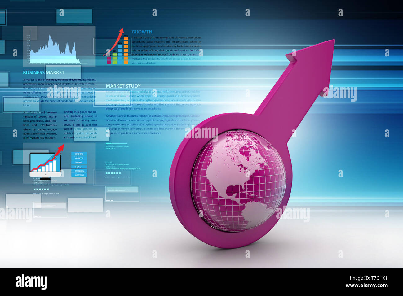 Arrow holding a globe in color background Stock Photo Alamy Arrow holding a globe in color background Stock Photo Alamy