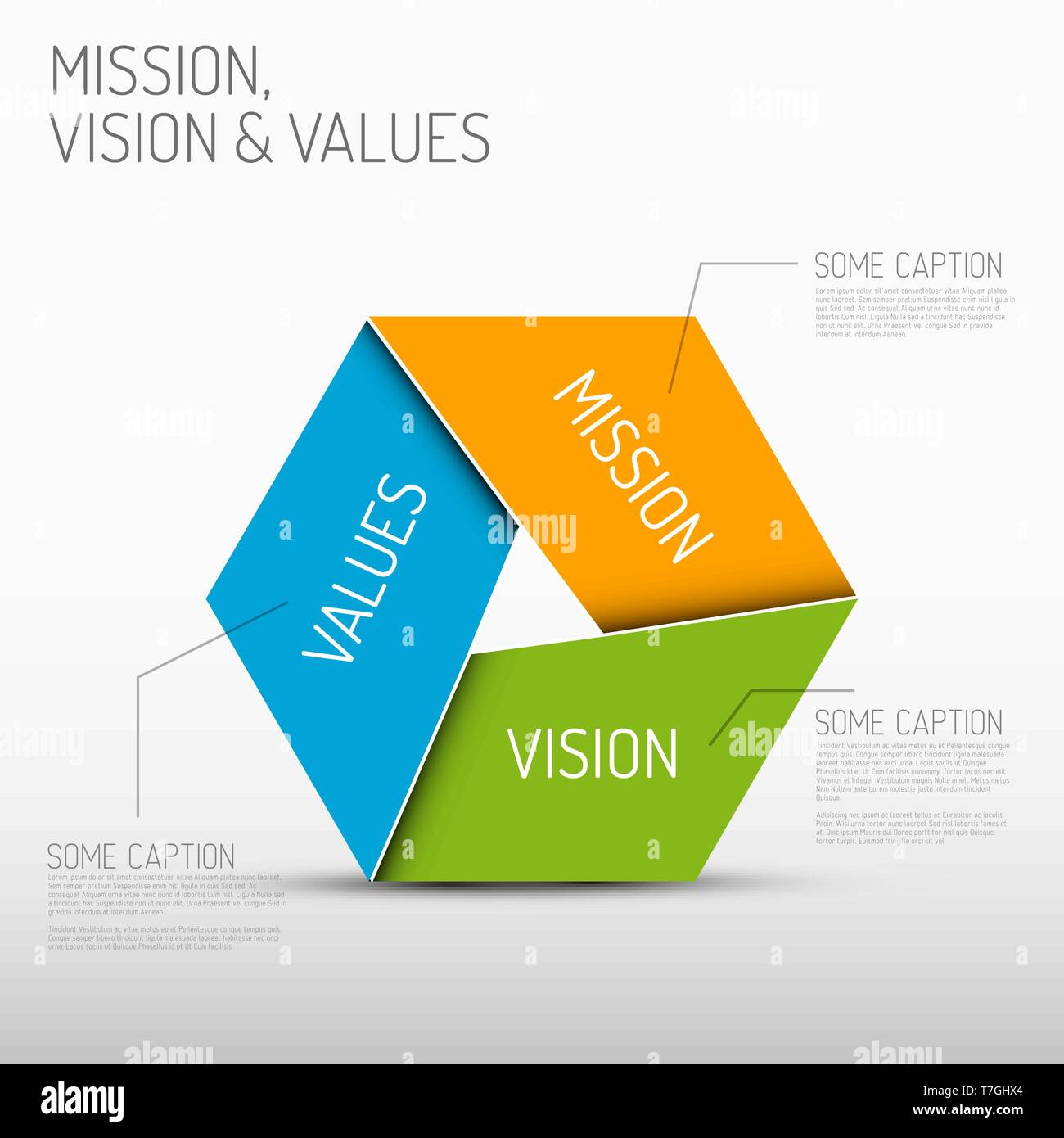 Vector Mission, Vision And Values Diagram Schema Infographic Stock ...