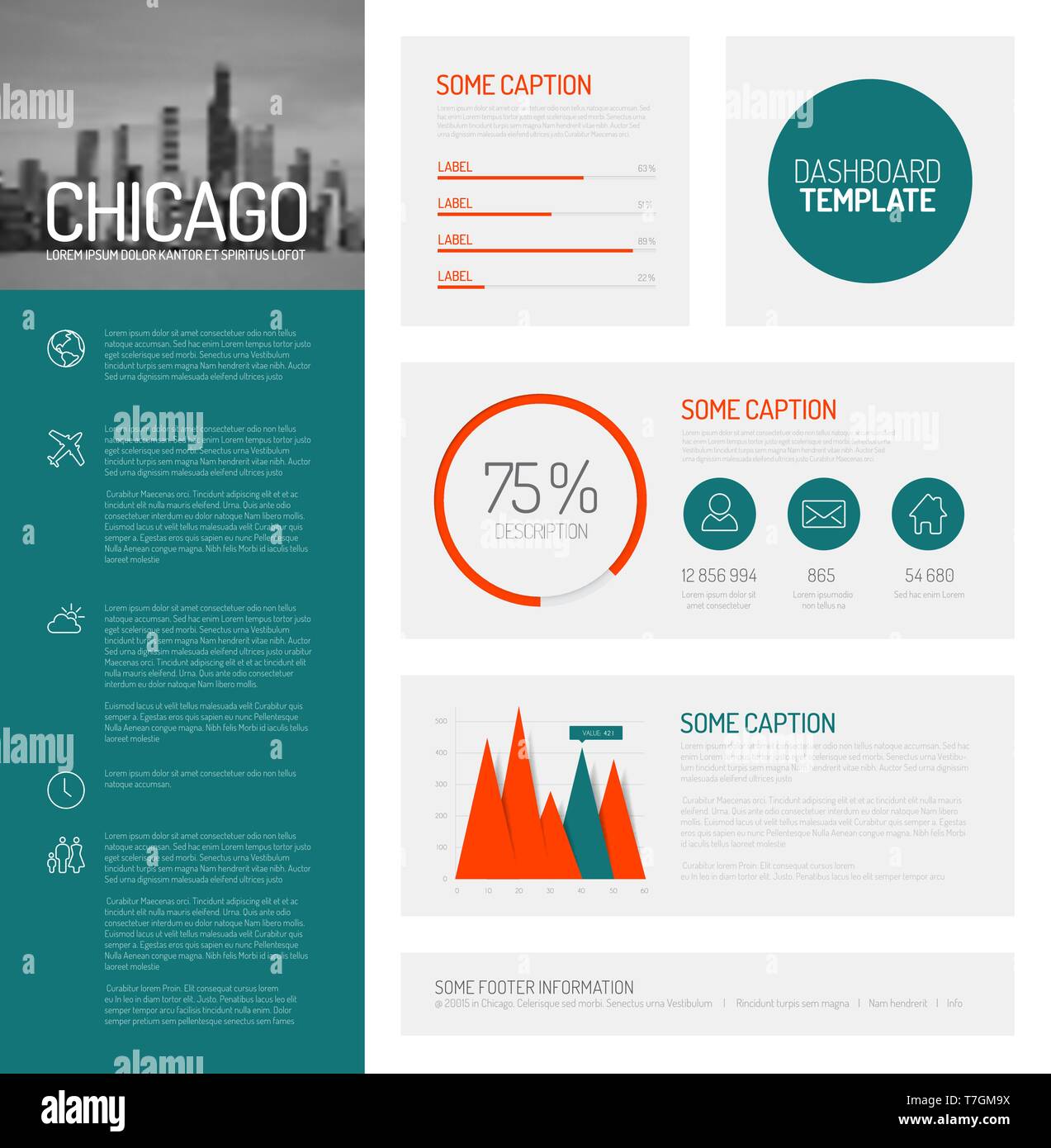 Free Excel Infographic Dashboard Template