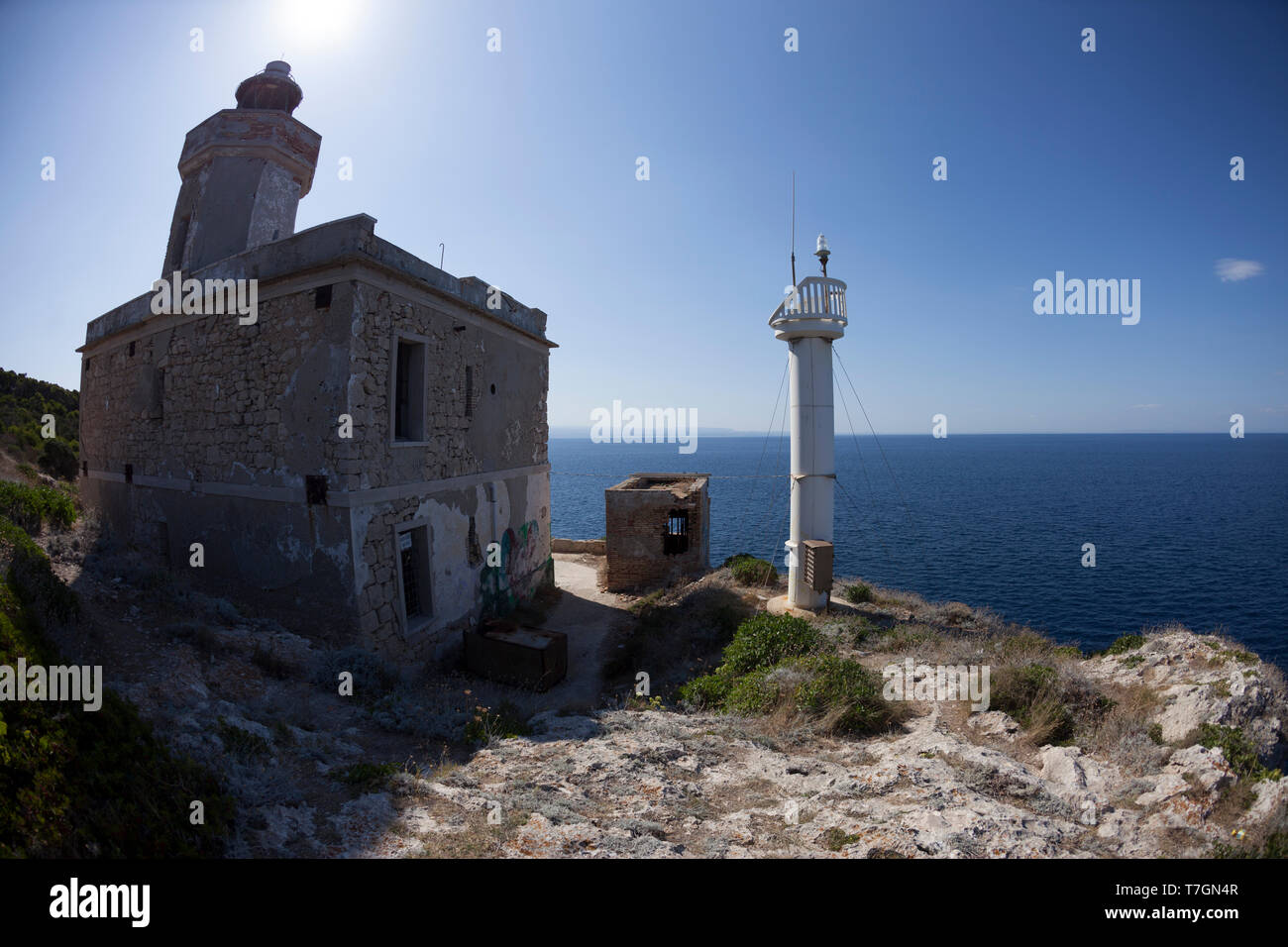 New and old lighthouse, tremiti island. Italy Stock Photo - Alamy