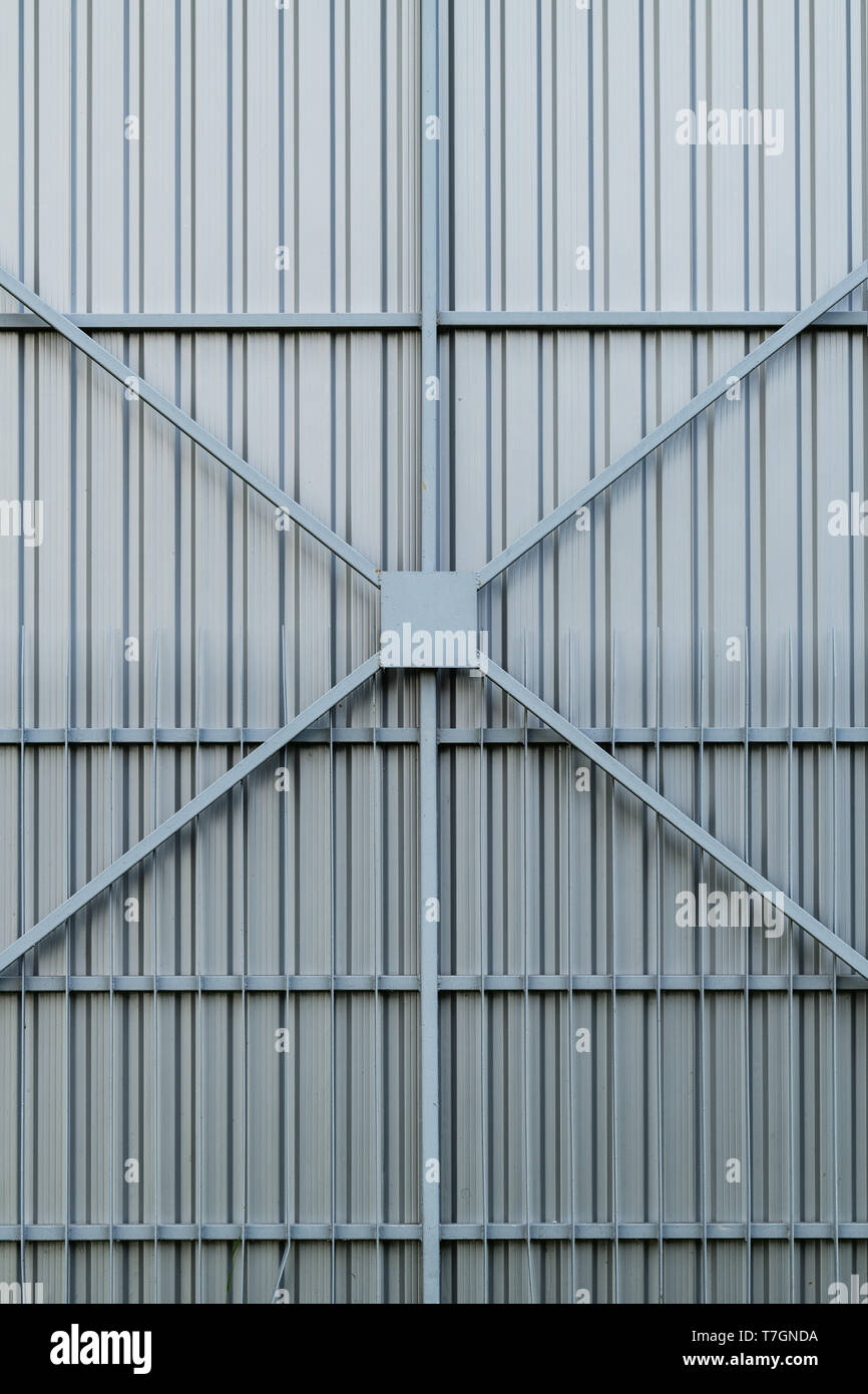 Industrial metal gate door as abstract background Stock Photo