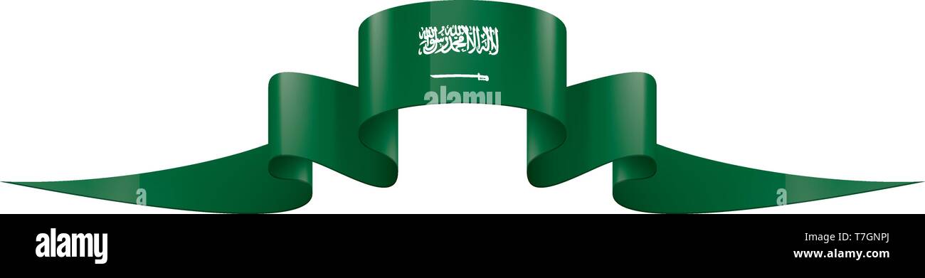 Saudi Arabia flag, vector illustration on a white background Stock Vector