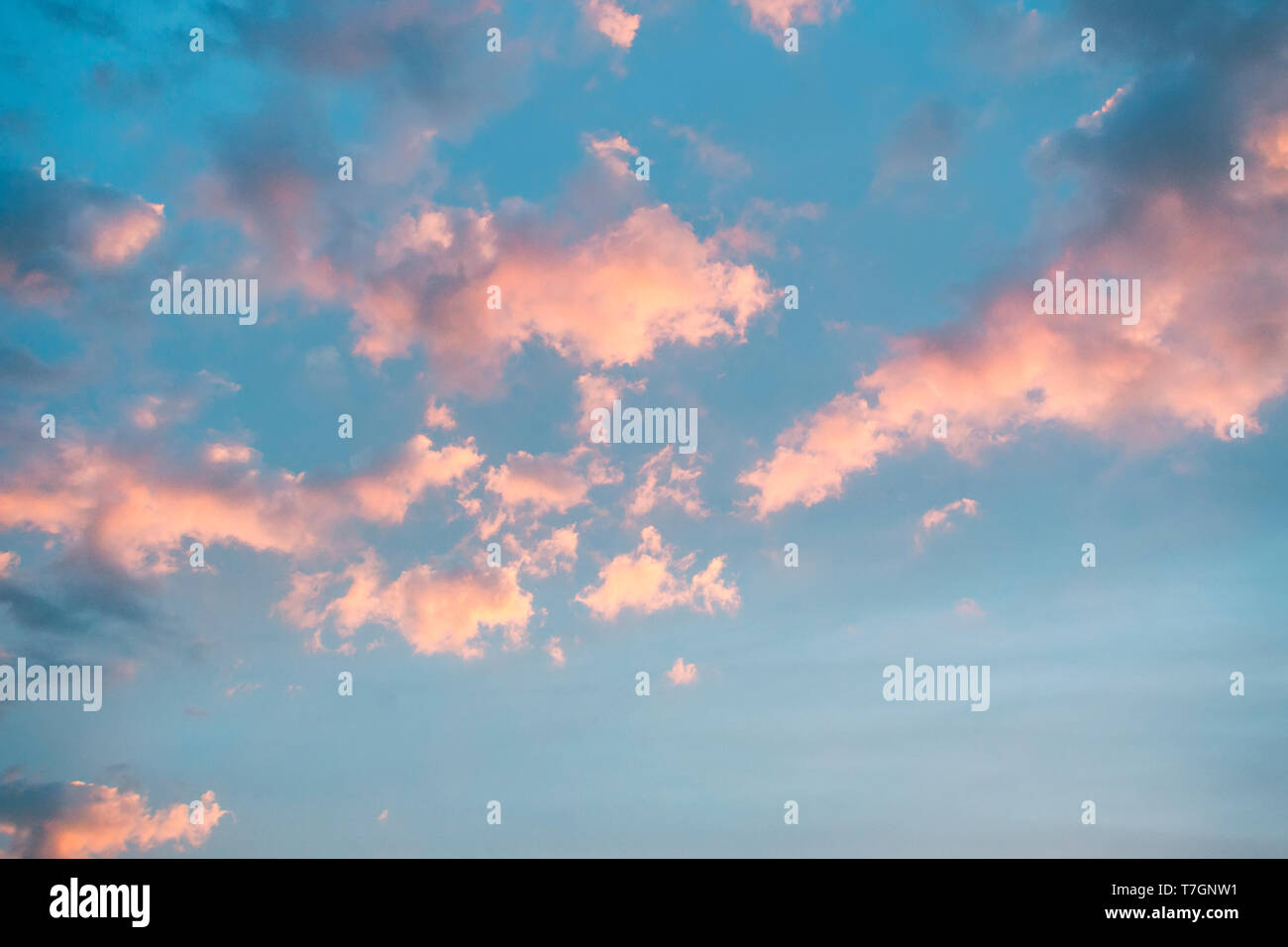 sky pink and blue colors. sky abstract background Stock Photo
