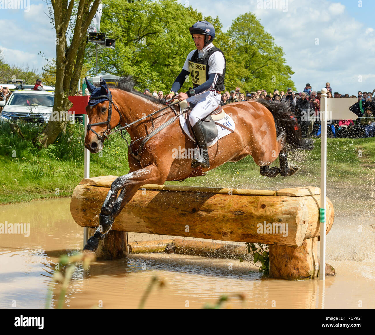 Tom McEwen and TOLEDO DE KERSER during the cross country phase of the  Mitsubishi Motors Badminton Horse Trials, May 2019 Stock Photo - Alamy