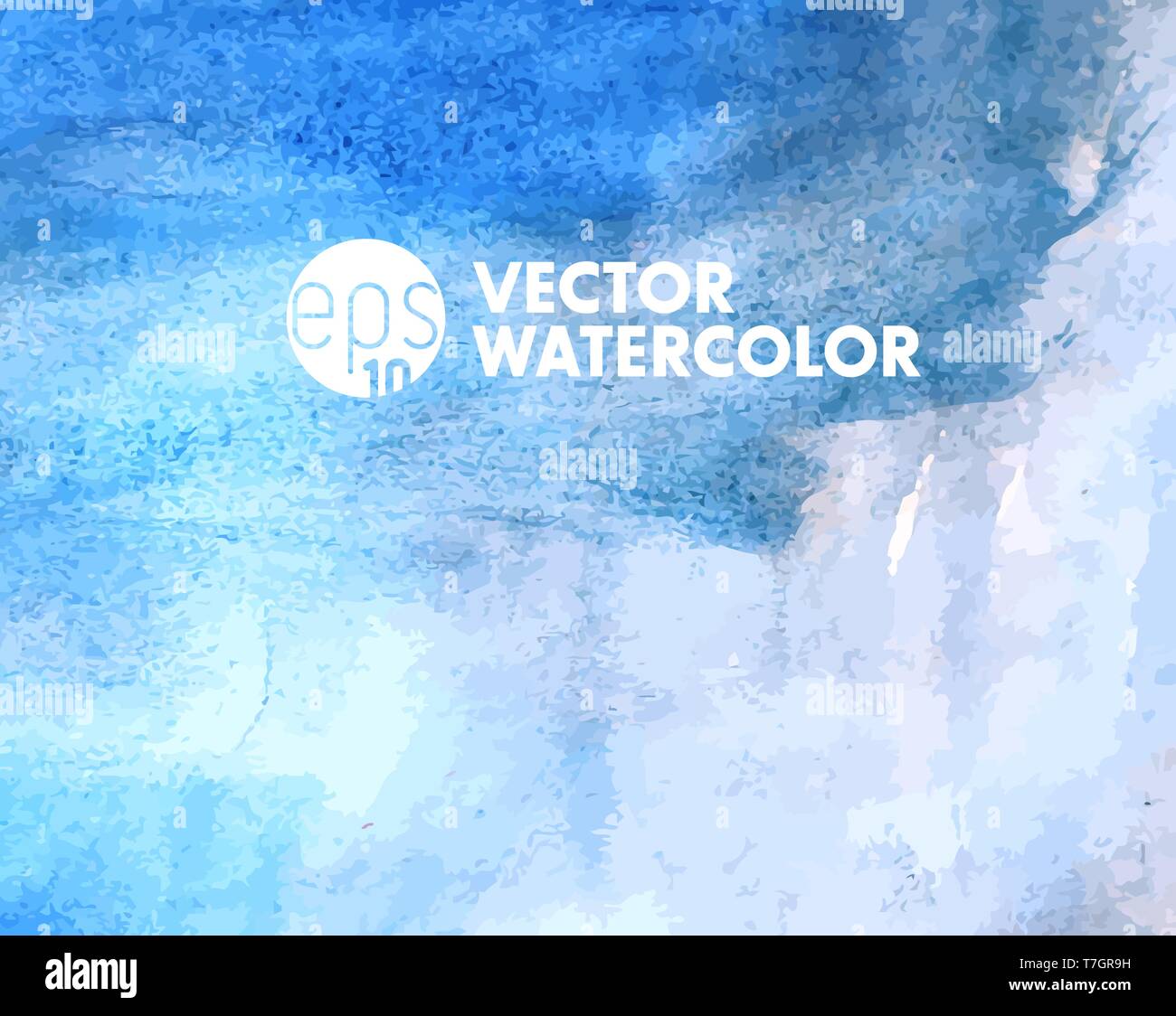 Blue Vector watercolor background with place for your text Stock Vector