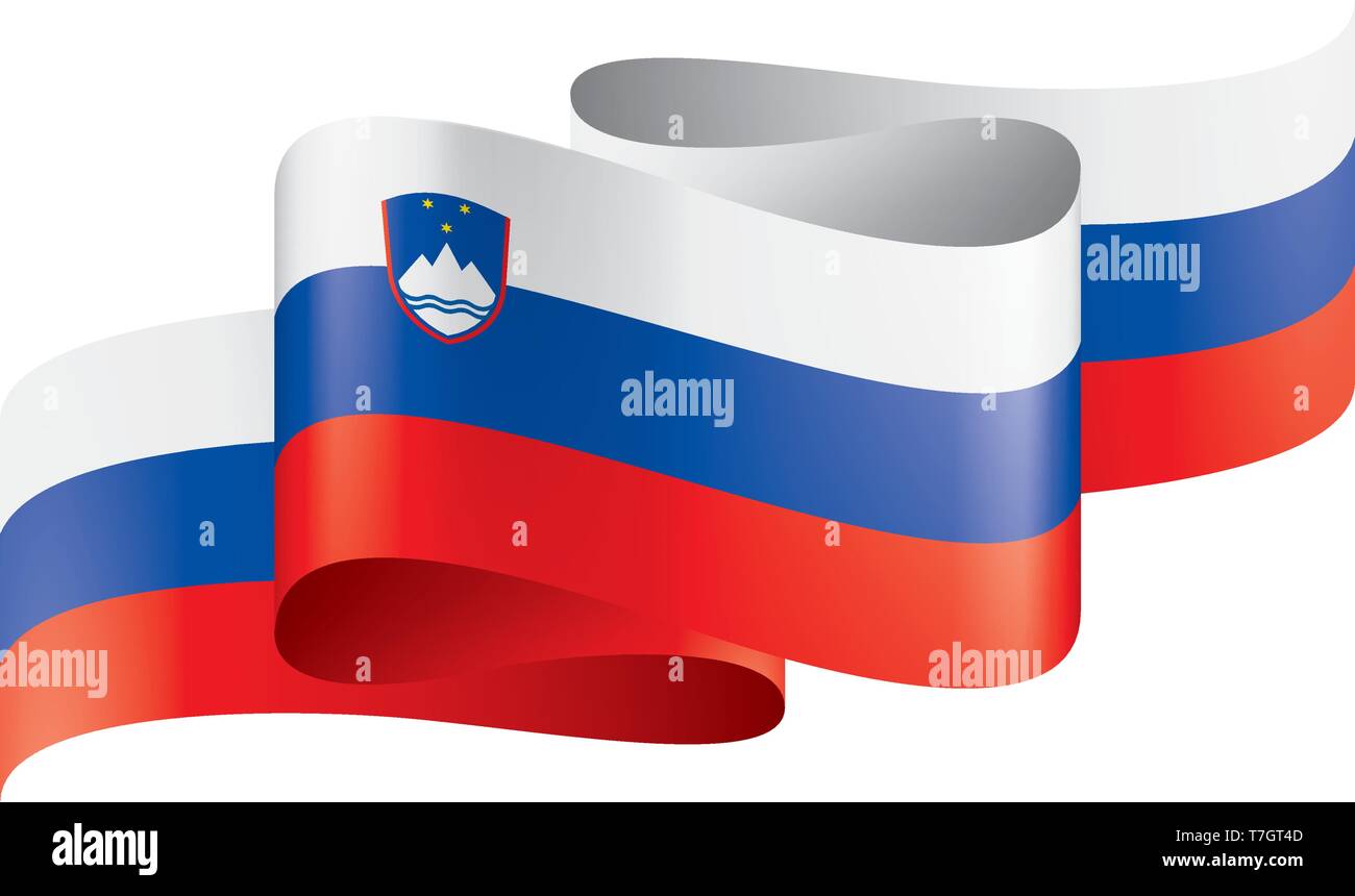 Slovenia flag, vector illustration on a white background Stock Vector ...