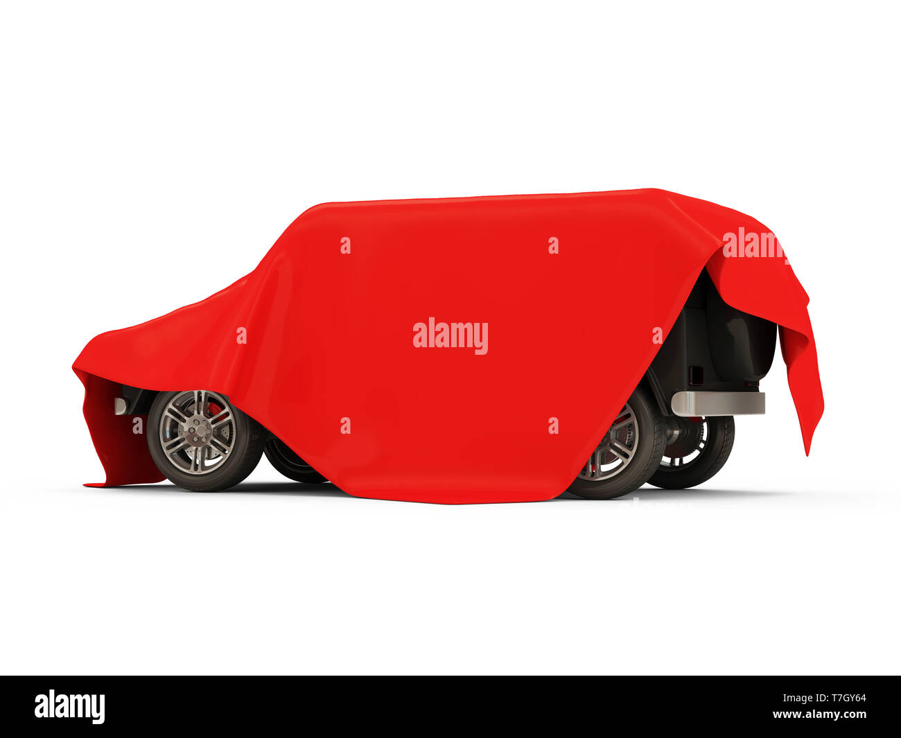 Car covered with cloth Cut Out Stock Images & Pictures Alamy