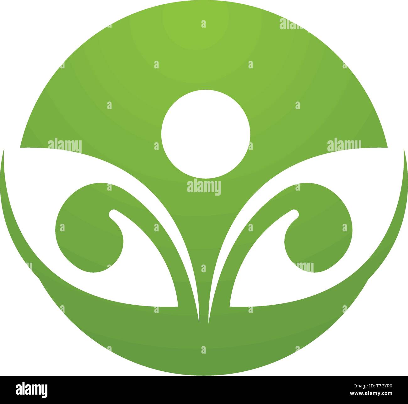 Leaf green nature logo and symbol health Stock Vector Image & Art - Alamy