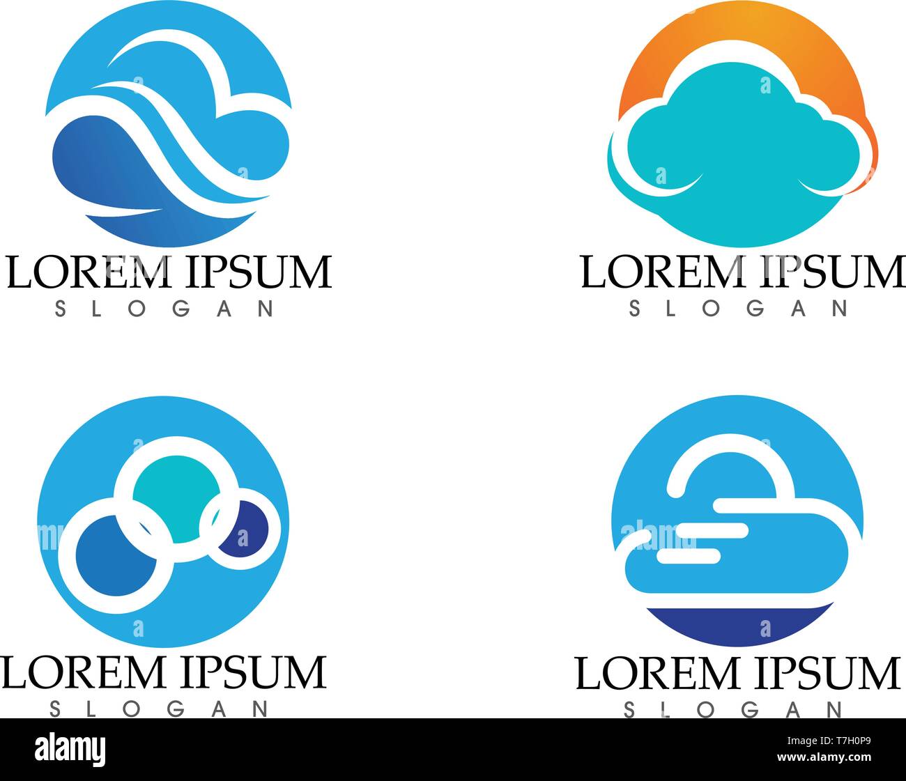 Cloud logo template vector illustration design icons Stock Vector Image ...