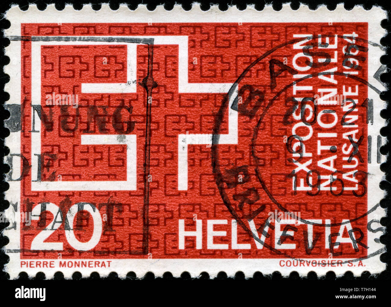 Postage stamp from Switzerland in the Expo Lausanne 1964 series issued in 1963 Stock Photo