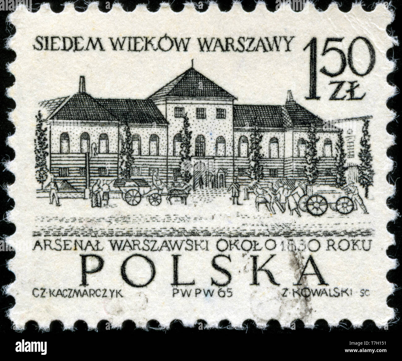 Postage stamp from Poland in the 700th Anniversary Of Warsaw series