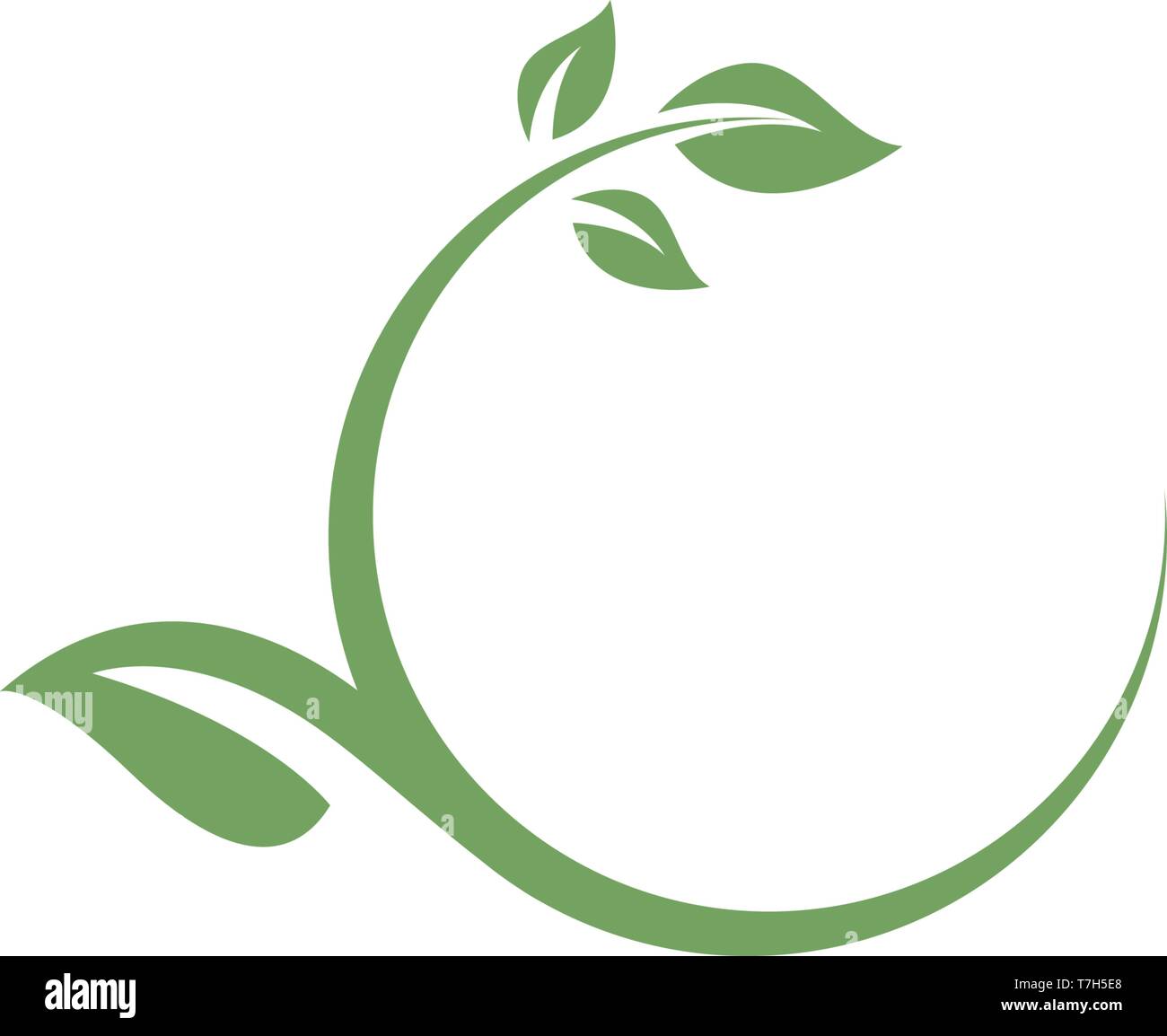 leaf green nature logo and symbol template Vector Stock Vector Image ...