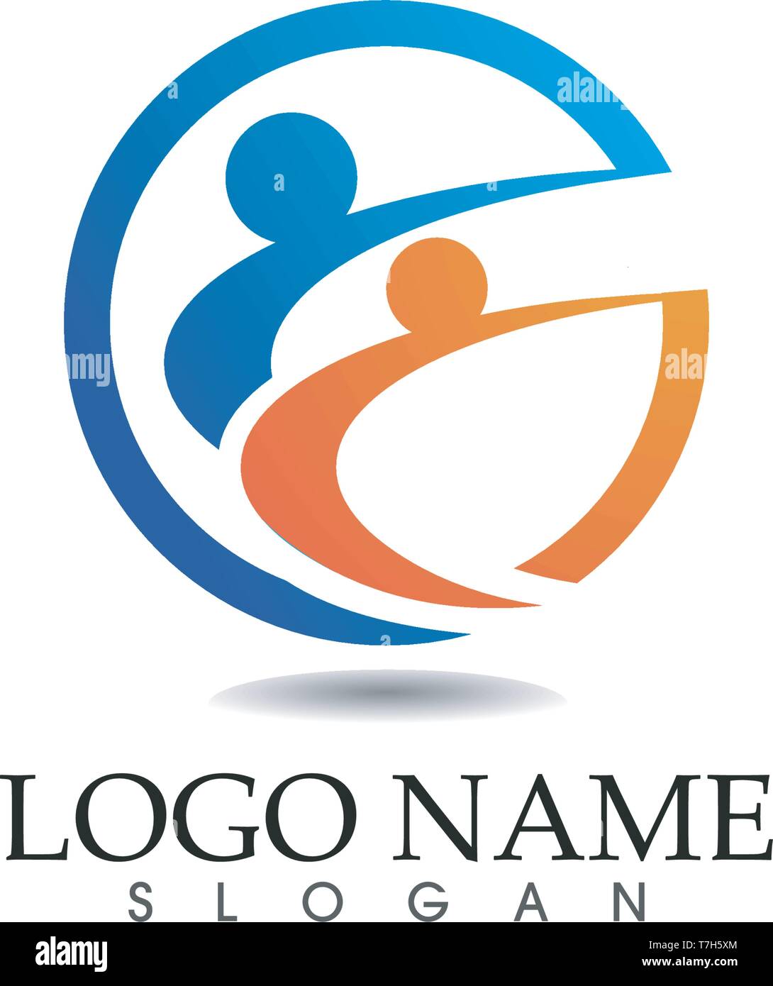 Adoption care logo and symbol Stock Vector