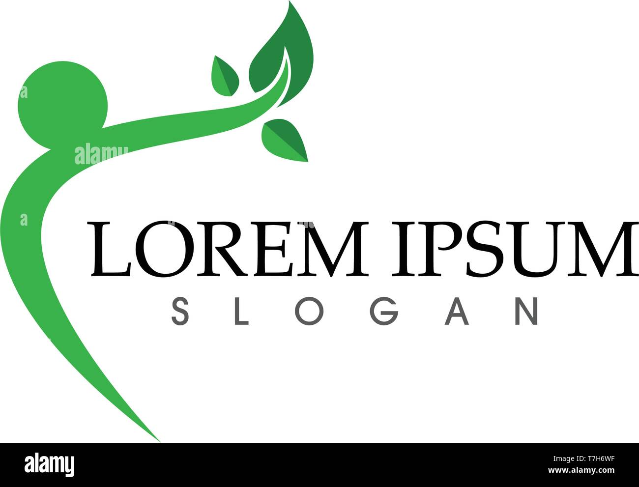 people leaf green nature health logo and symbols Stock Vector Image ...