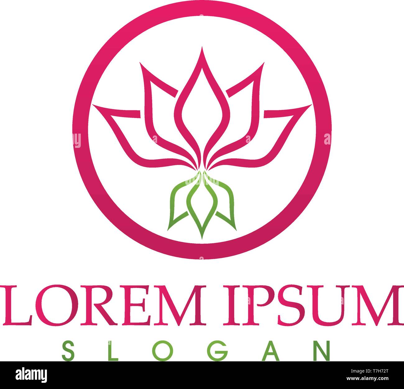 Lotus Flower Sign for Wellness, Spa and Yoga Stock Vector Image & Art ...