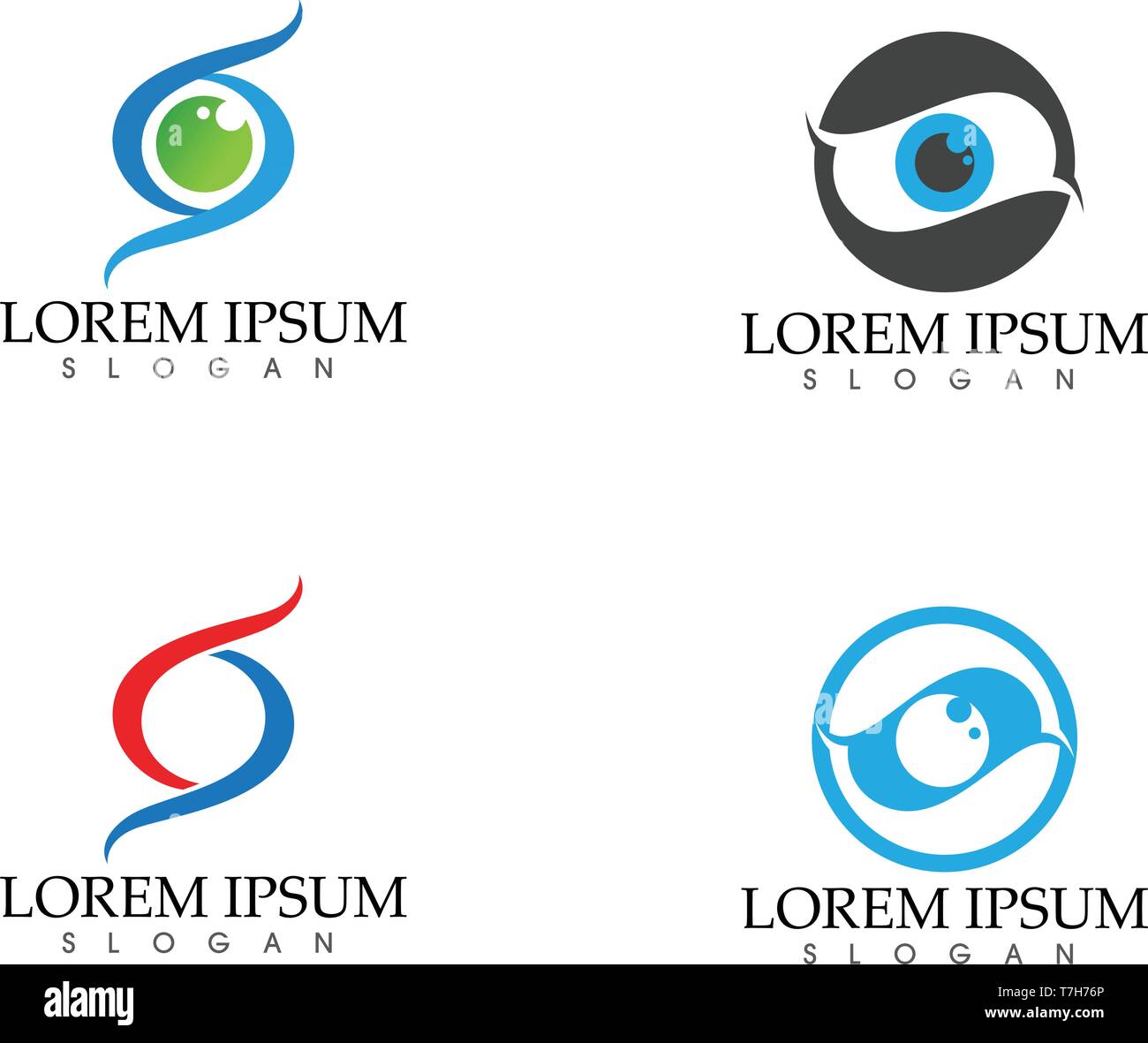 Eye care logo and symbols template vector icons app Stock Vector Image ...