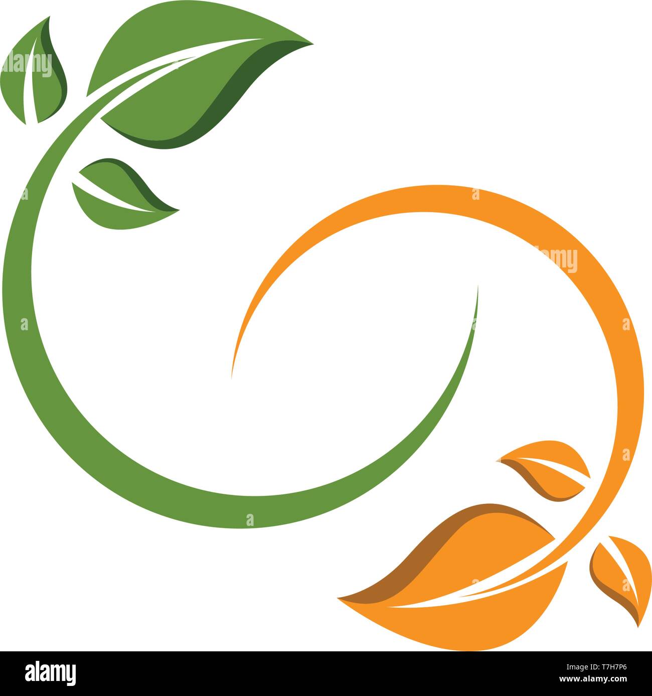 leaf green nature logo and symbol template Vector Stock Vector Image ...