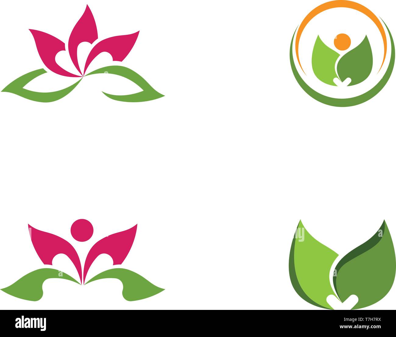 Lotus Flower Sign for Wellness, Spa and Yoga. Vector Illustration Stock ...
