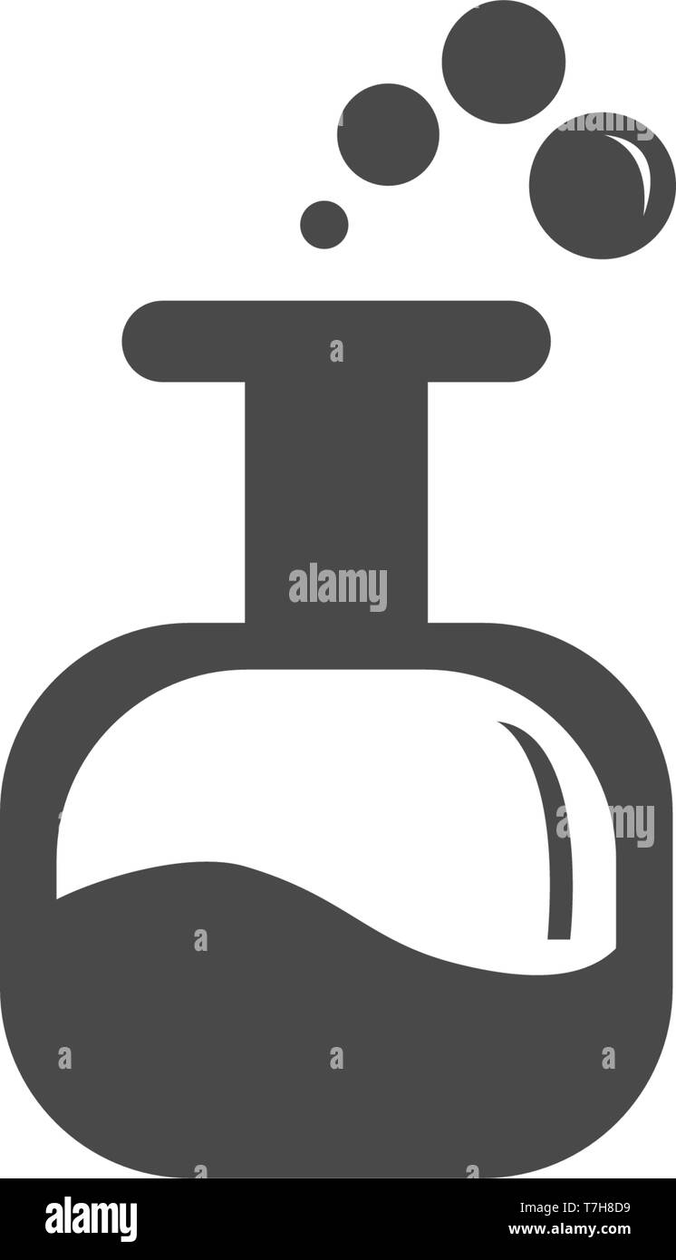 Chemical bottle vector icon for science laboratory Stock Vector Image
