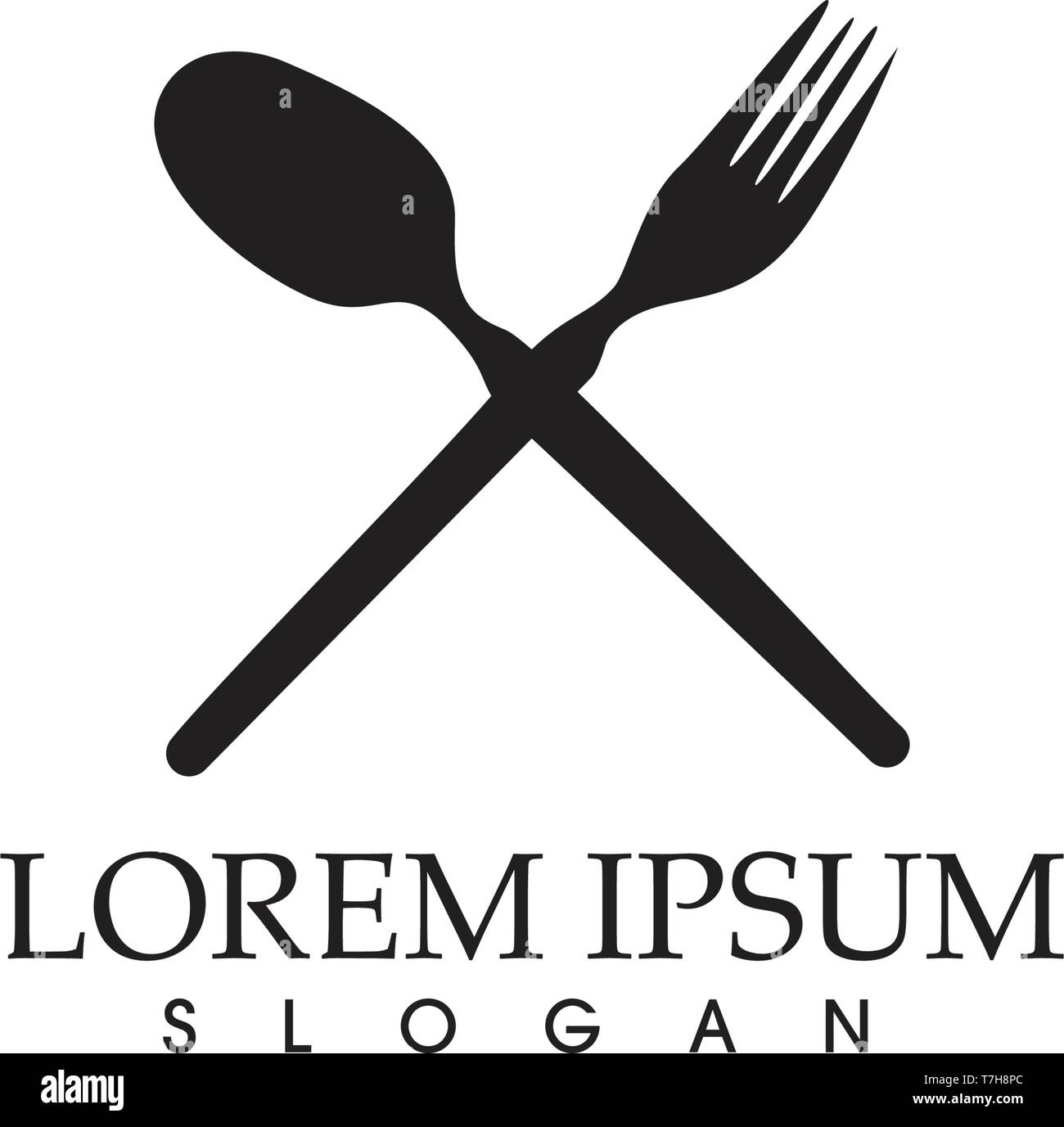 fork and spoon icon vector template Stock Vector Image & Art Alamy