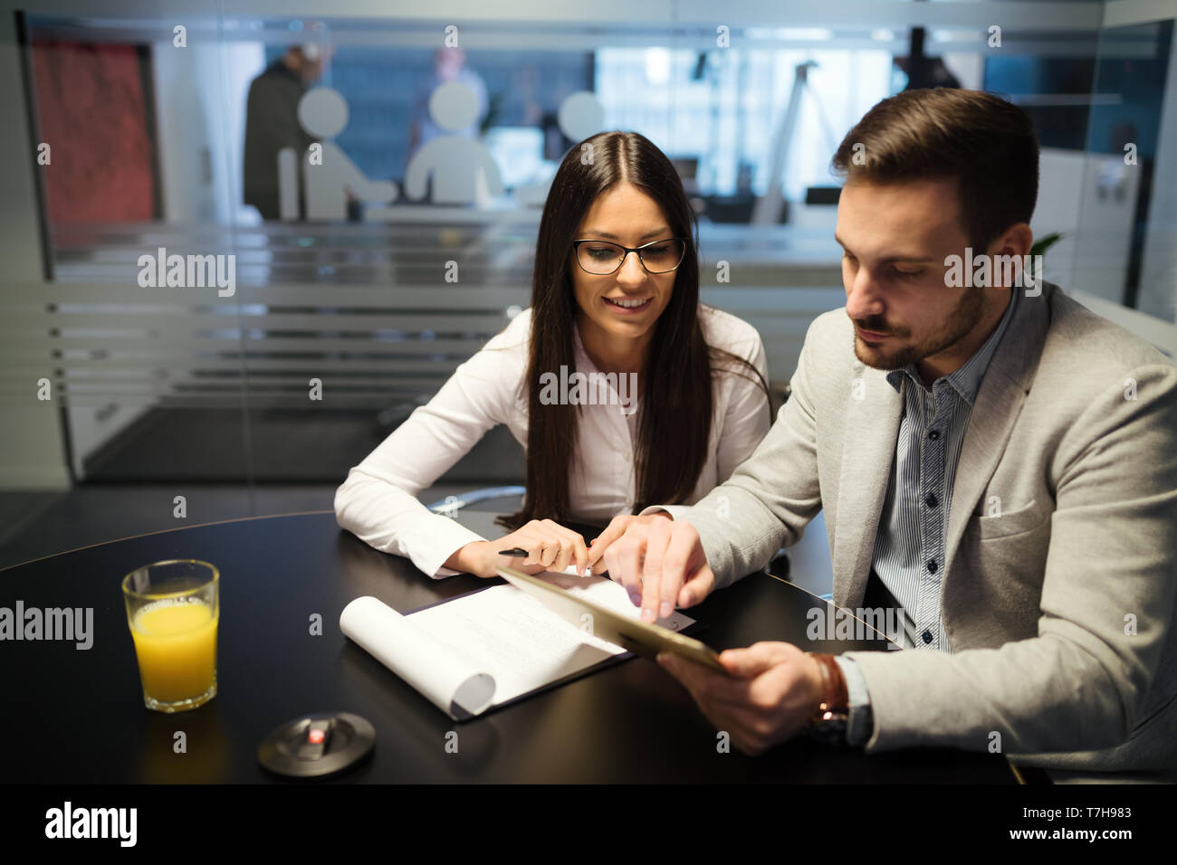 Picture of business people discussing in office Stock Photo