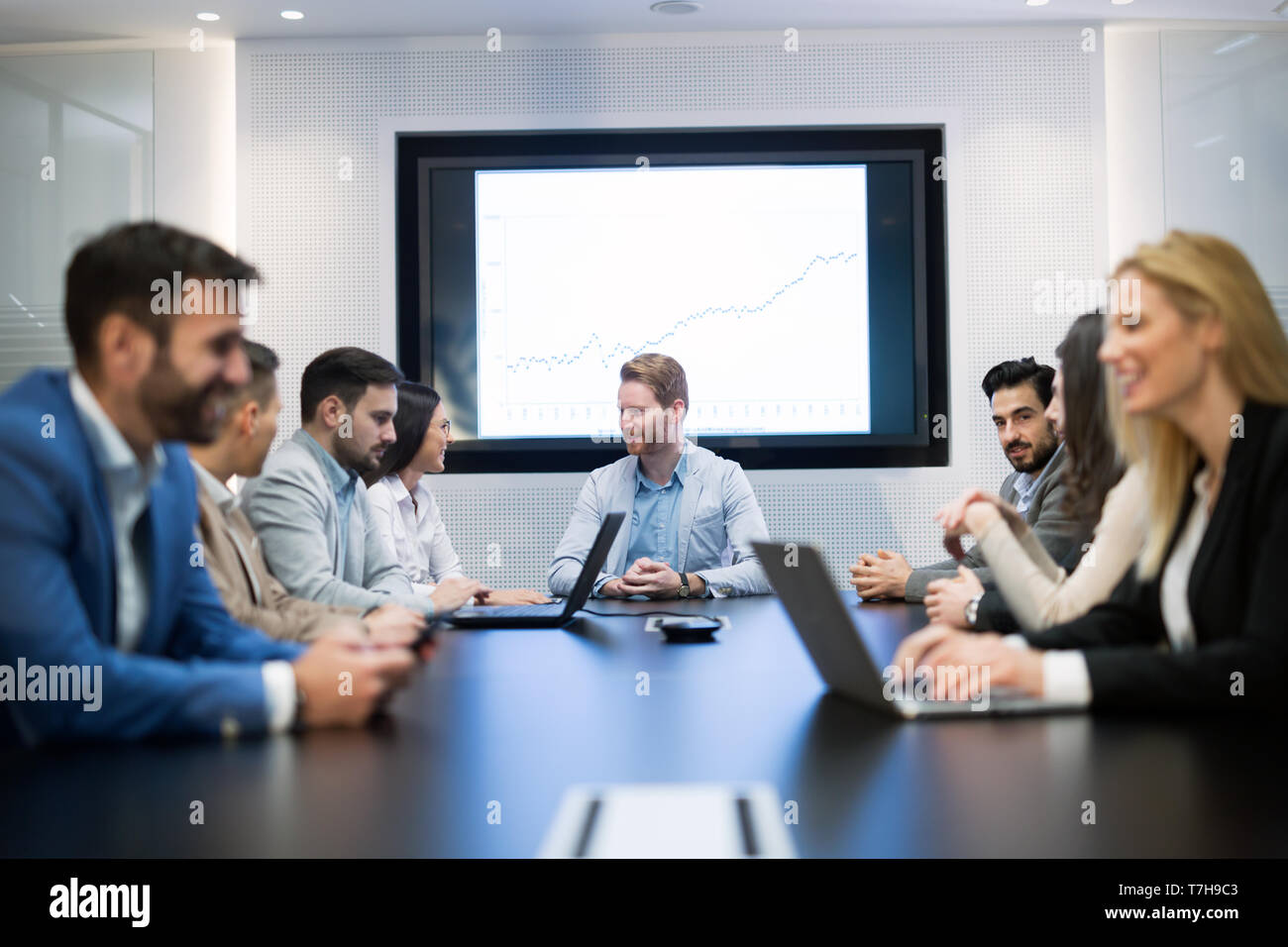Picture of business meeting in conference room Stock Photo