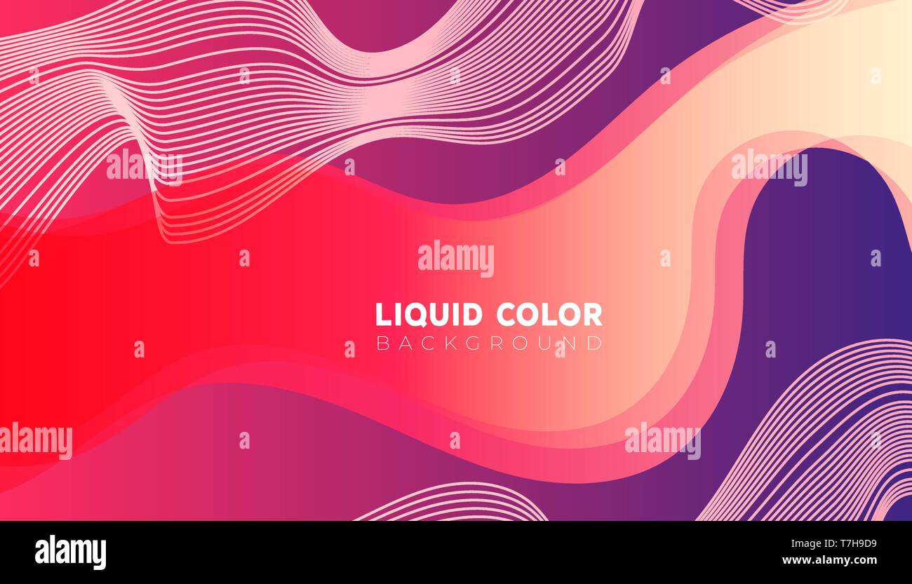 Modern colorful fluid creative templates with dynamic linear waves. Vector design for covers, greeting card, poster or flyers. Stock Vector