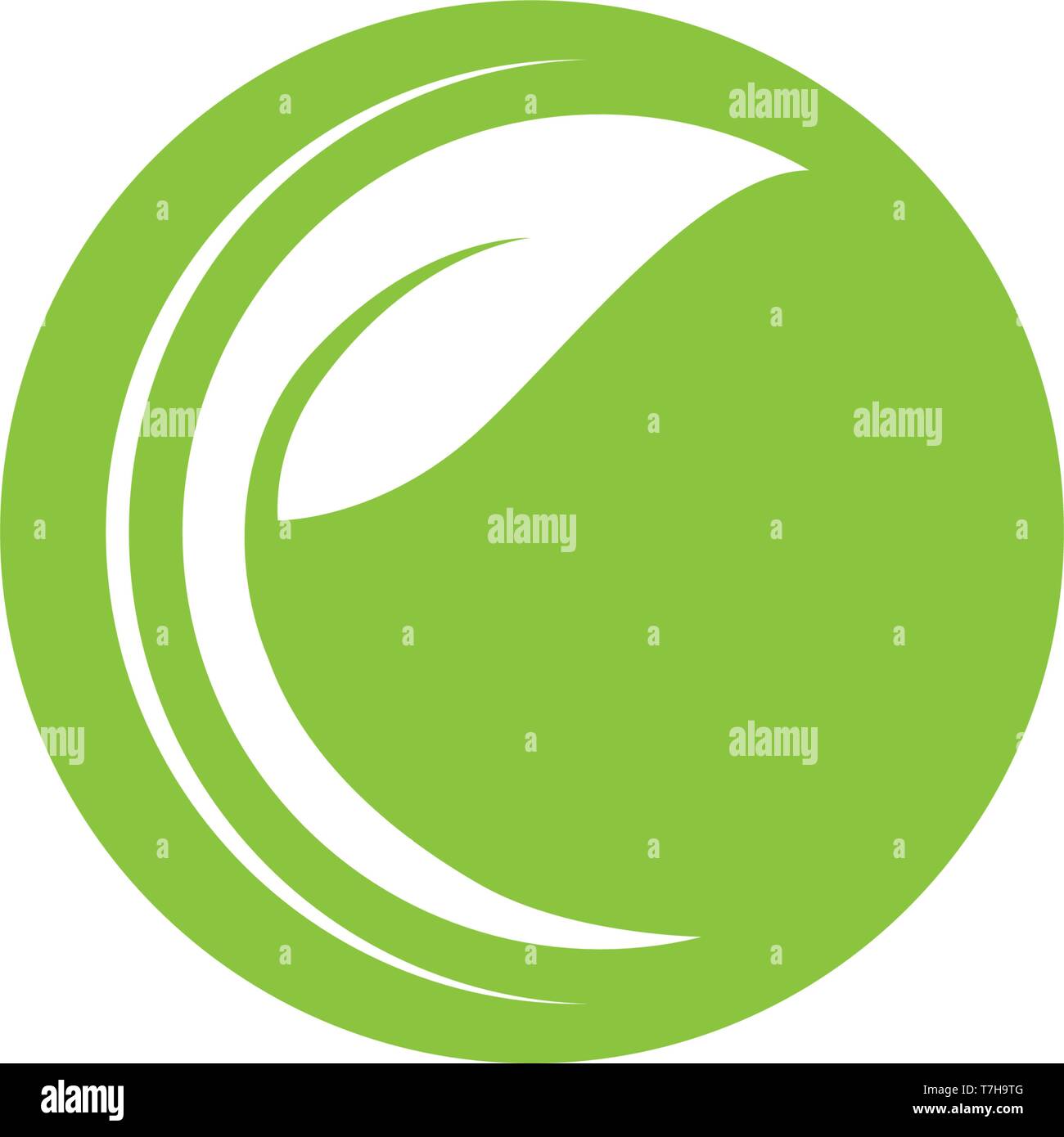 leaf green nature logo and symbol template Vector Stock Vector Image ...