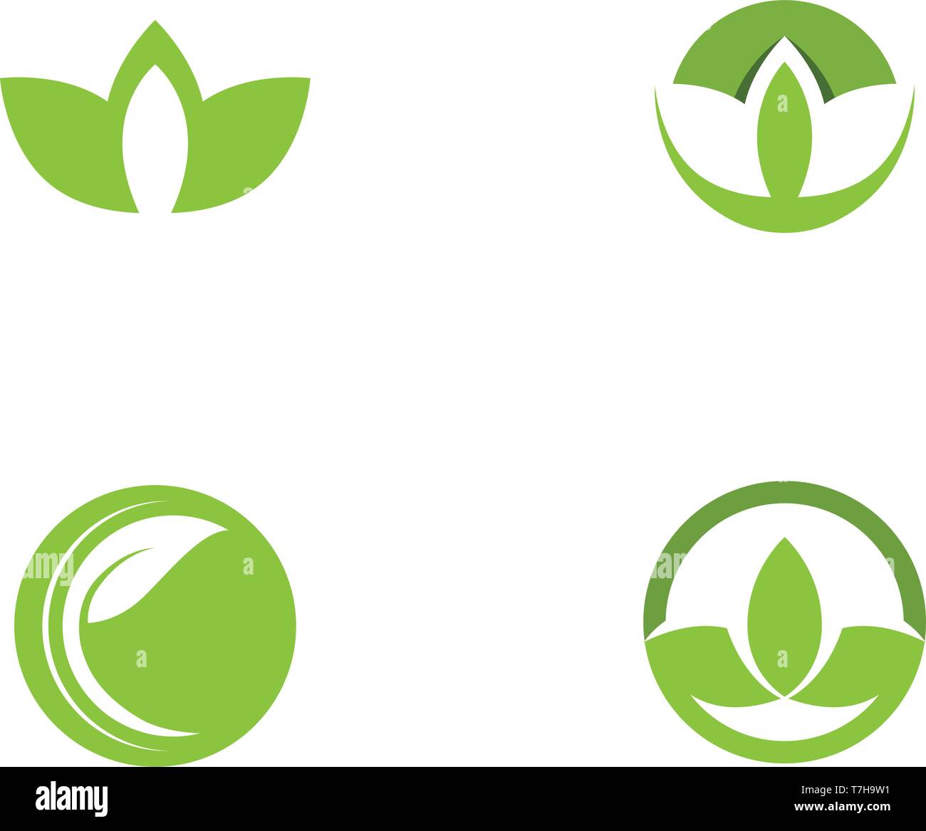leaf green nature logo and symbol template Vector Stock Vector Image ...