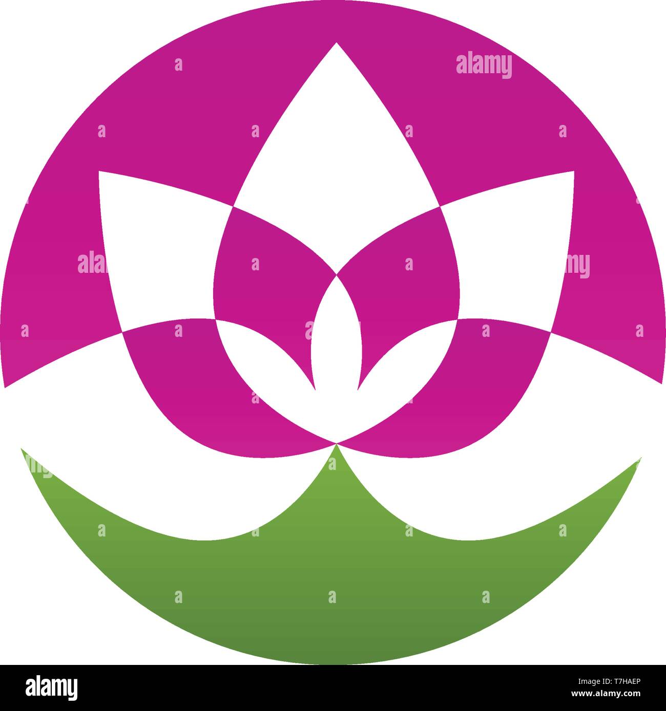 Lotus Flower Sign for Wellness, Spa and Yoga. Vector Illustration Stock ...